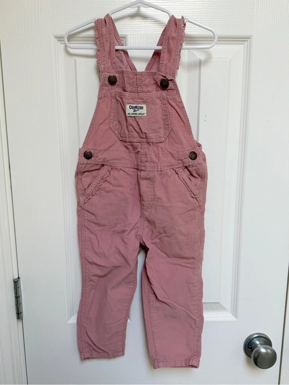 Oshkosh Dusty Pink Corduroy Overalls 2T